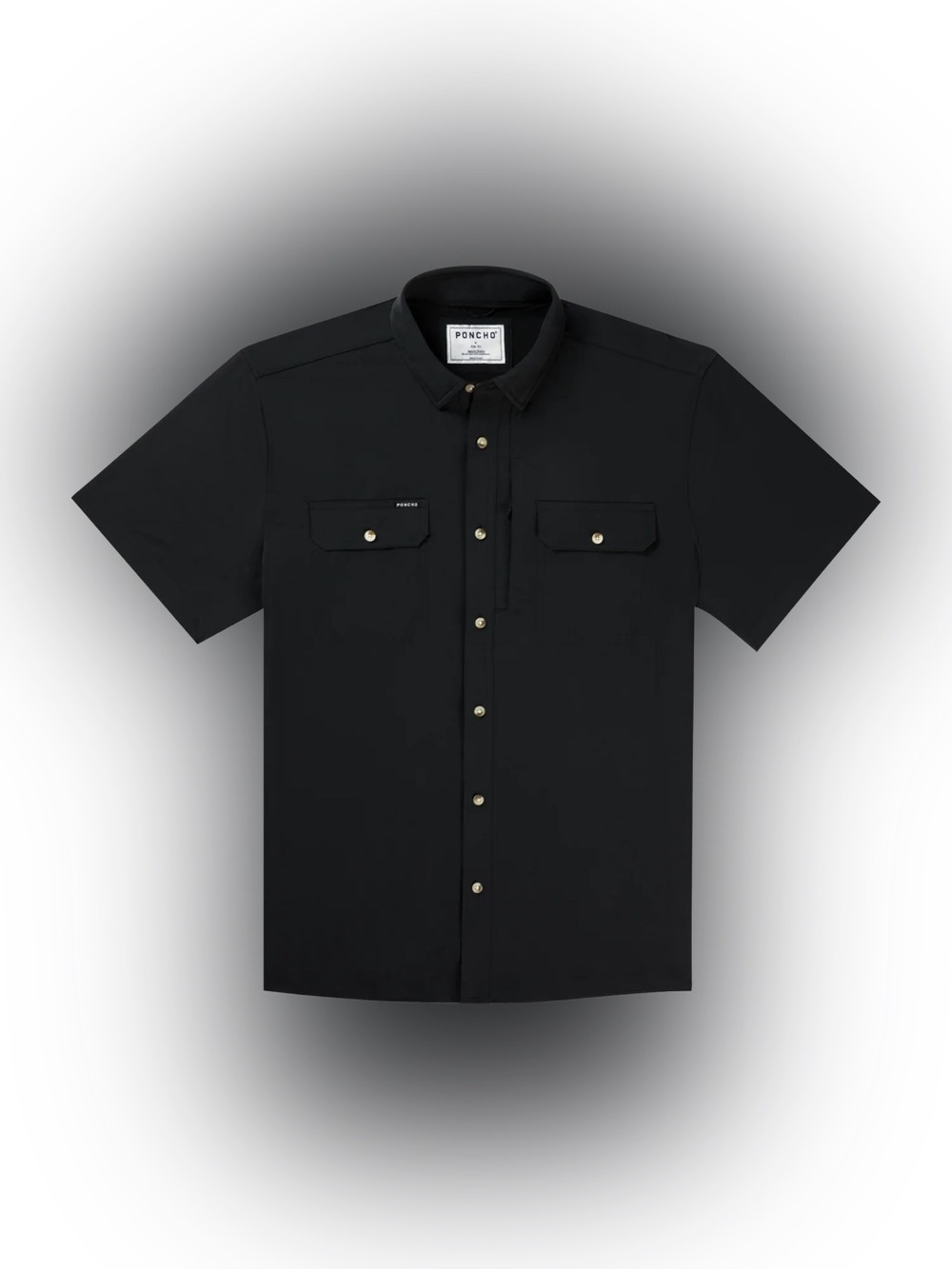 Poncho “The Burnt End” Short Sleeve Black Performance Shirt Worn Once! Size L